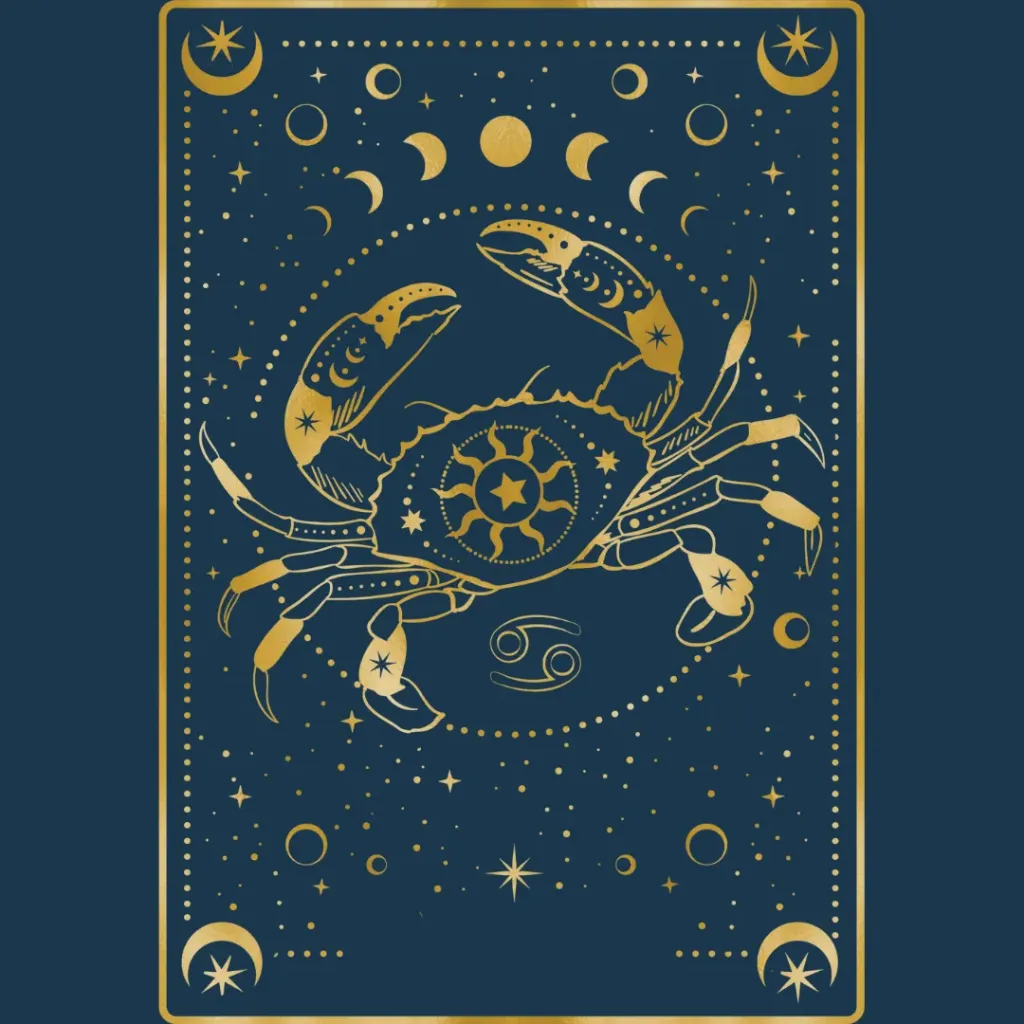 Bougie Astrologique Cancer – Pierre de Lune • Douceur, Intuition & Apaisement