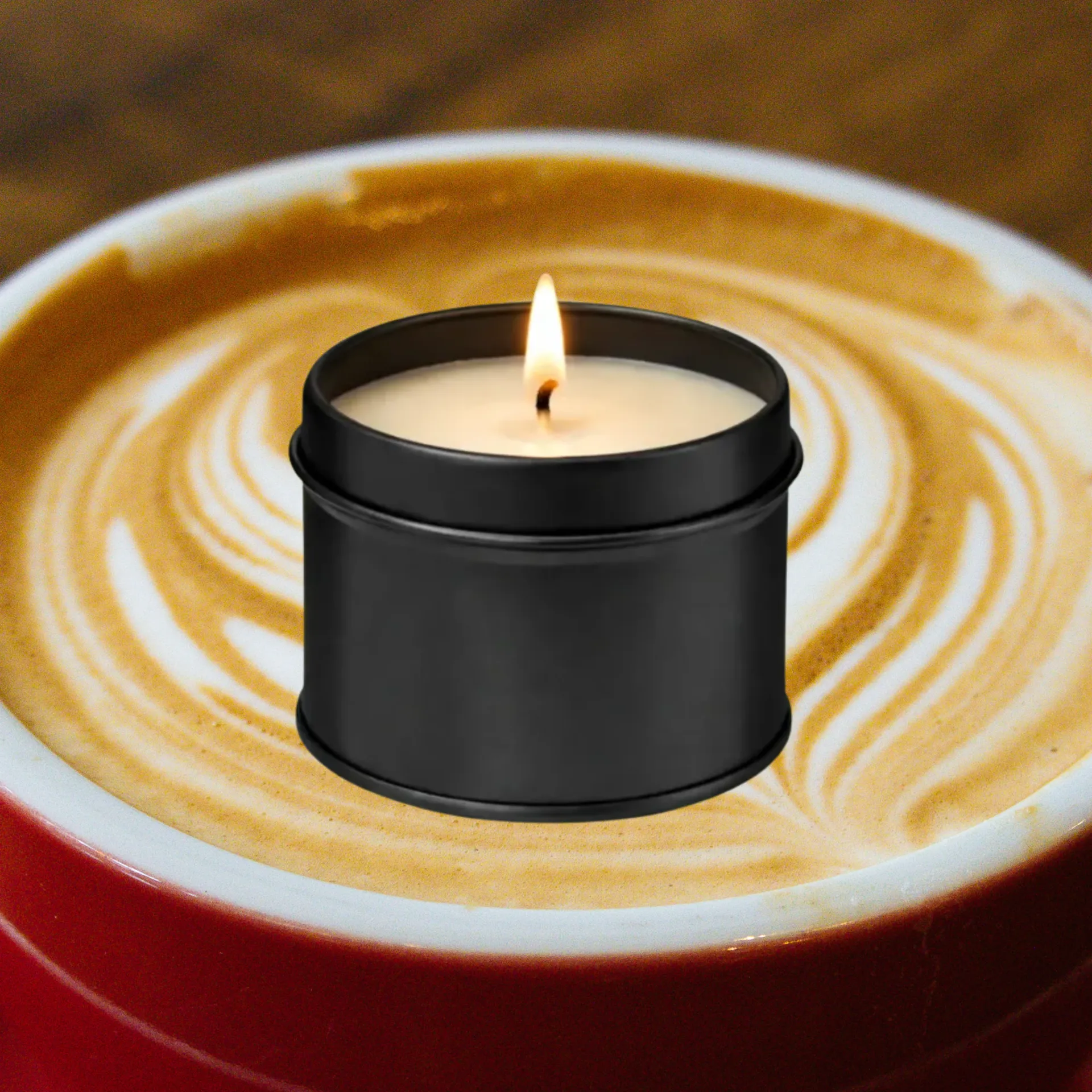 Cappuccino – Bougie parfumée artisanale (70 grammes / ~18 heures de combustion)