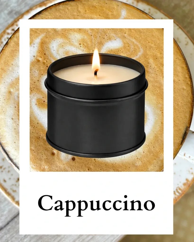 Cappuccino – Bougie parfumée artisanale (70 grammes / ~18 heures de combustion)