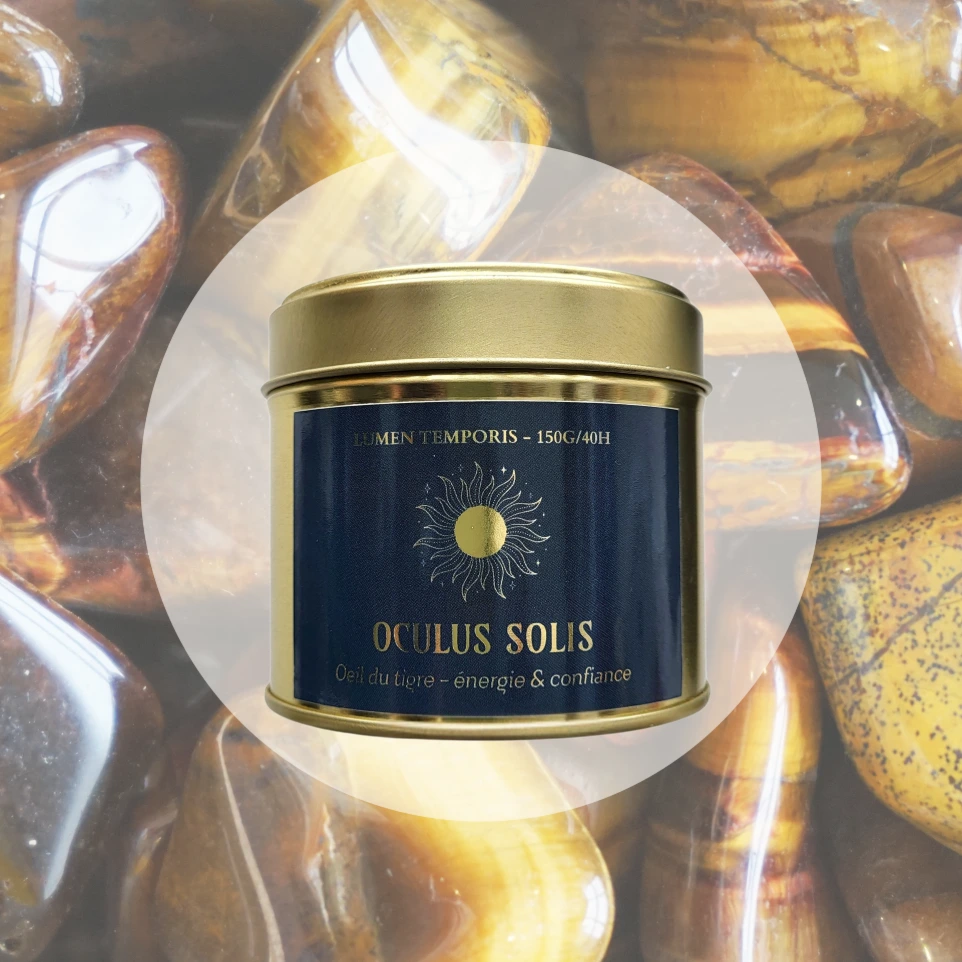 Bougie Parfumée 'Oculus Solis' - Oeil du Tigre (70 grammes / ~18 heures de combustion)