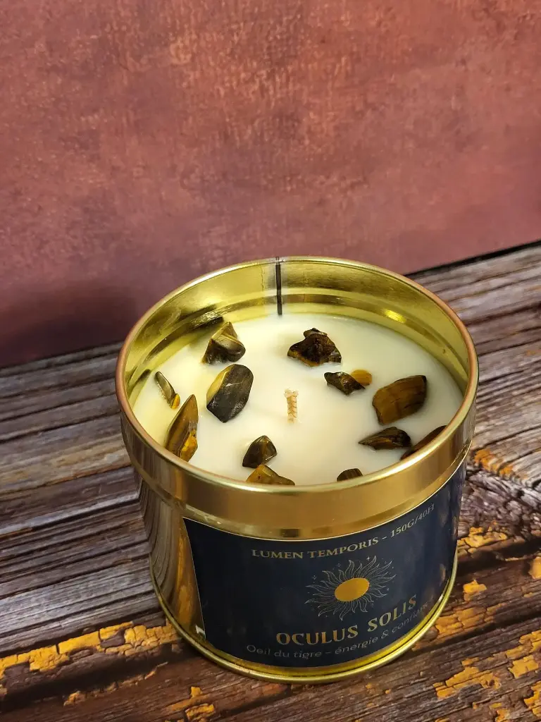 Bougie Parfumée 'Oculus Solis' - Oeil du Tigre (70 grammes / ~18 heures de combustion)