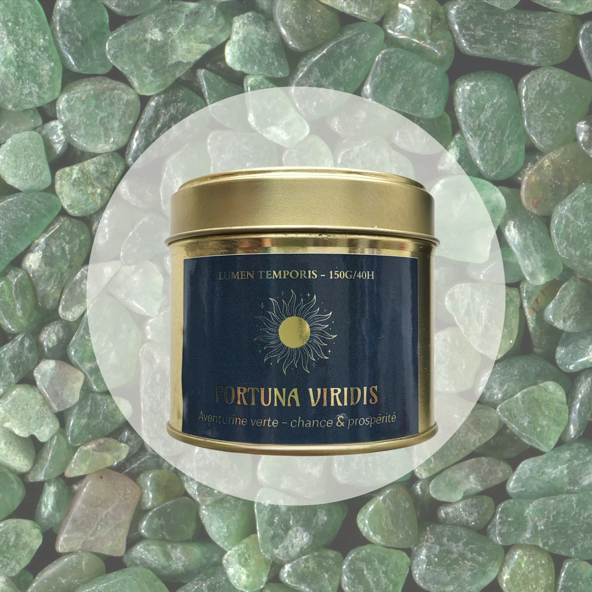 Bougie Parfumée 'Fortuna Viridis' - Aventurine verte