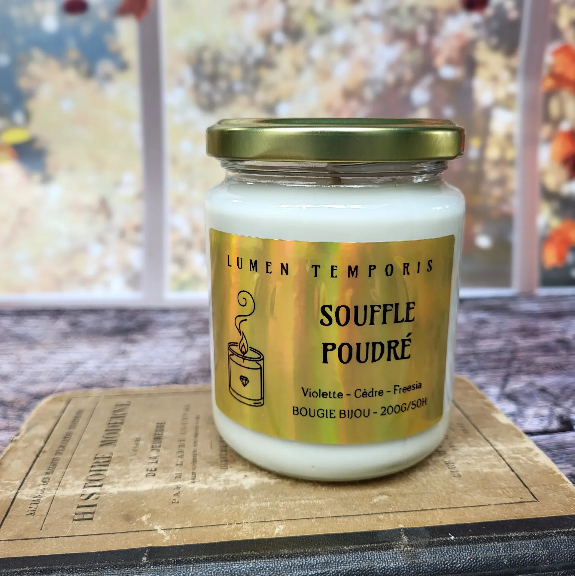 Bougie Bijou Souffle Poudré  Améthyste
