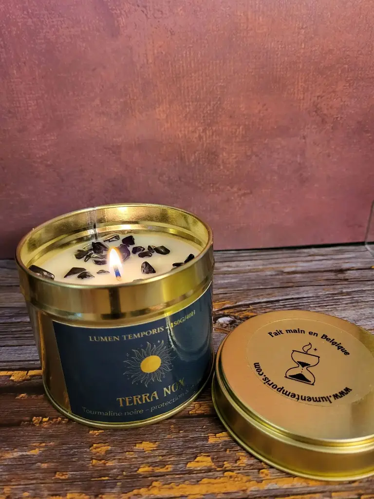 Bougie Parfumée 'Terra Nox' – Tourmaline noire