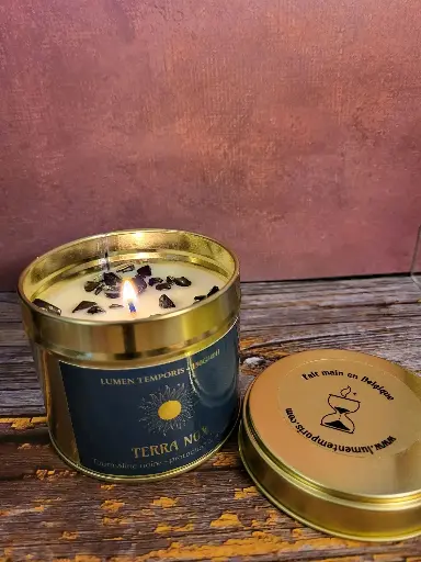 Bougie Parfumée 'Terra Nox' – Tourmaline noire